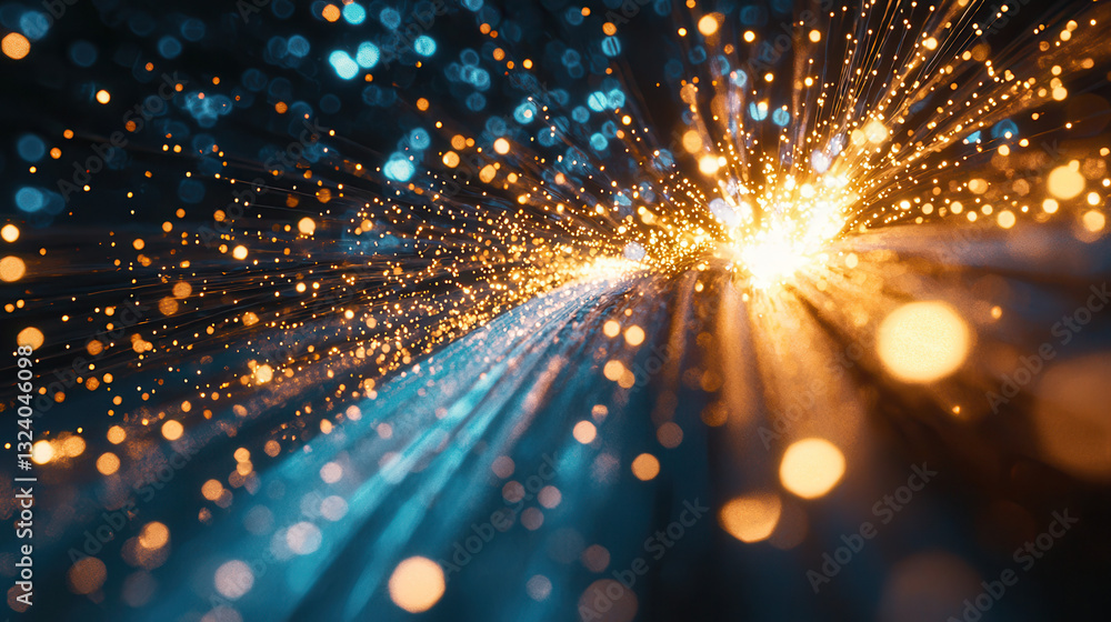 Poster dynamic light particles create vibrant and energetic visual effect