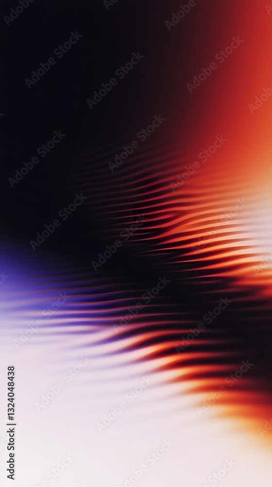 Poster abstract image shows a blend of colors and curved lines