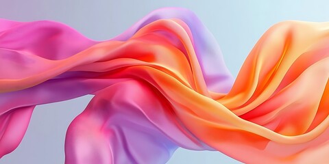 Fototapeta premium Colorful fabric swirl, abstract art (5)