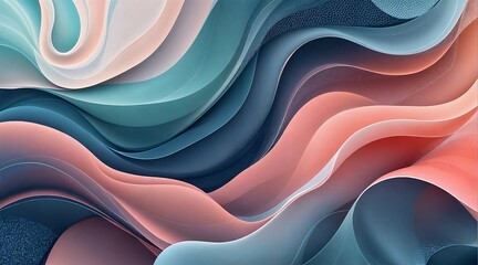 Abstract wavy background with smooth colorful textures