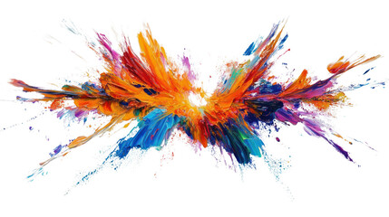 Obraz premium A vibrant explosion of colors creating an abstract visual experience, perfect for artistic backgrounds or graphic design.