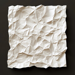 Obraz premium A textured, wrinkled paper sculpture on a dark background.
