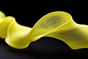 Abstract Yellow Fabric Sculpture: A Study in Texture and Form