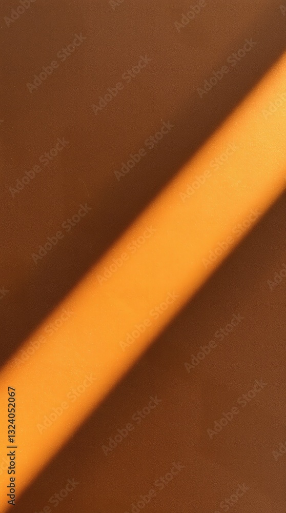 Poster a diagonal shaft of sunlight casting a warm glow on a surface, creating interesting shadows and cont