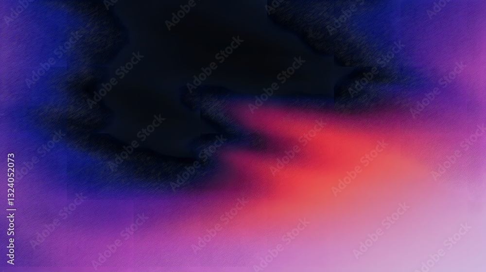 Poster an abstract image featuring dark shapes and colorful gradients