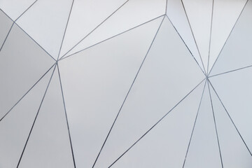 Geometric facade wall of modern building decoration design