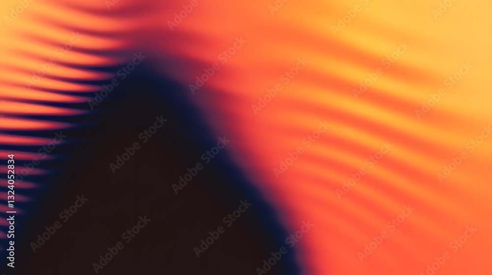 Poster abstract warm color gradients with rhythmic linear textural patterns