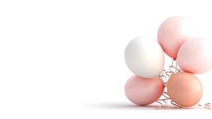Elegant arrangement of multicolored party balloons