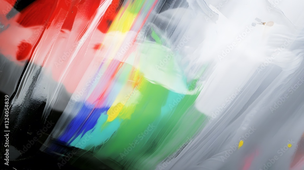 Poster an abstract artwork featuring dynamic flowing and overlapping colors