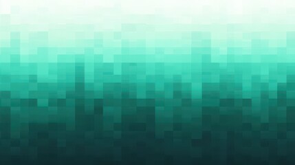 Abstract Teal Pixelated Gradient: A Serene Digital Artwork