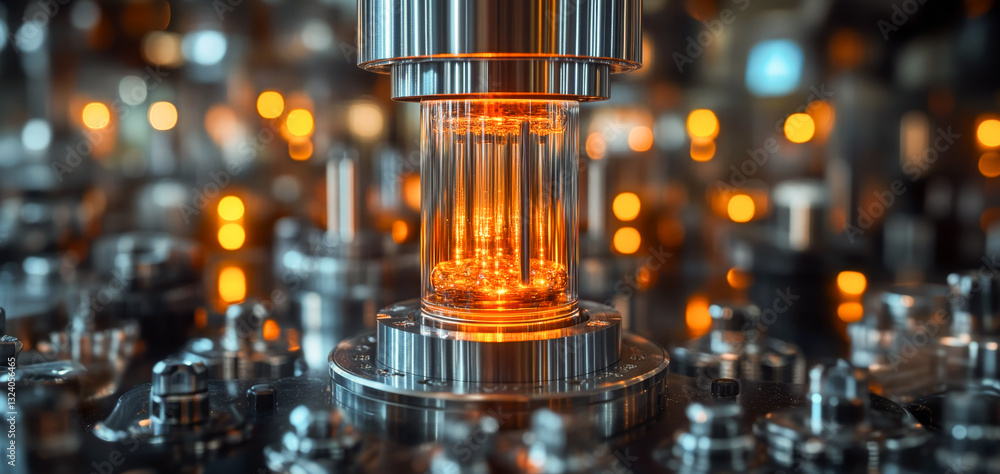Poster A sophisticated quantum computer setup showcases qubits in superposition and entanglement.