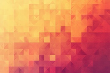 Abstract Geometric Mosaic: Warm Hues and Textured Pixels