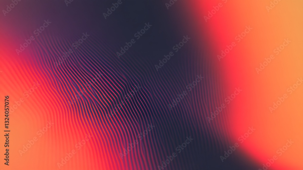 Poster a gradient background with curving lines of varying shades and colors
