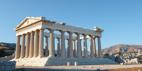 Obraz premium Ancient Corinthian Architecture - Historical Greek Ruins