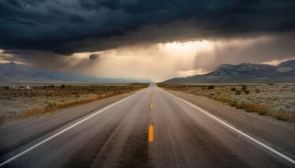 Fototapeta premium the road leading to storm 