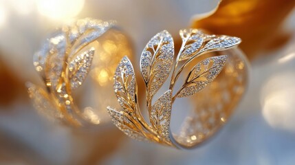 A close-up of delicate gold or silver ear cuffs, their intricate design highlighted against a pristine, transparent background, showcasing their intricate details and minimalist elegance.