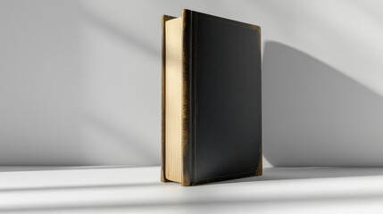 a book standing on a clean white background. 3d illustration.