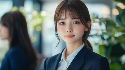 Obraz premium 新入社員の入社式