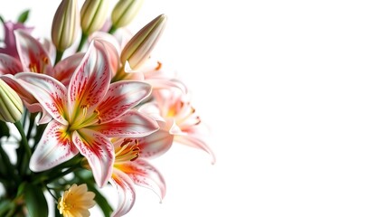 Delicate Lilies and Blossoming Flowers