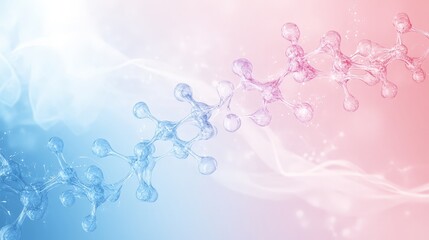 Abstract Molecular Structure with Bokeh Background