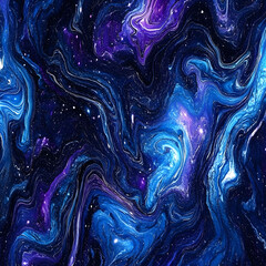Obraz premium Cosmic Symphony: A mesmerizing display of swirling nebulae and radiant stars, forming an abstract painting of the cosmos.