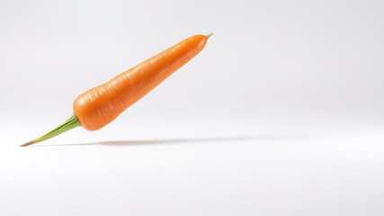 Fresh Carrot Stick Against a Blank Background for Design