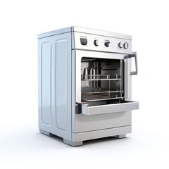 Fototapeta premium an AI Image Generator, Modern Kitchen Oven with Open Door and Shelves