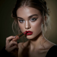 Obraz premium Beauty and Skin Concept Young Asian Woman with Radiant Face and Skincare Makeup