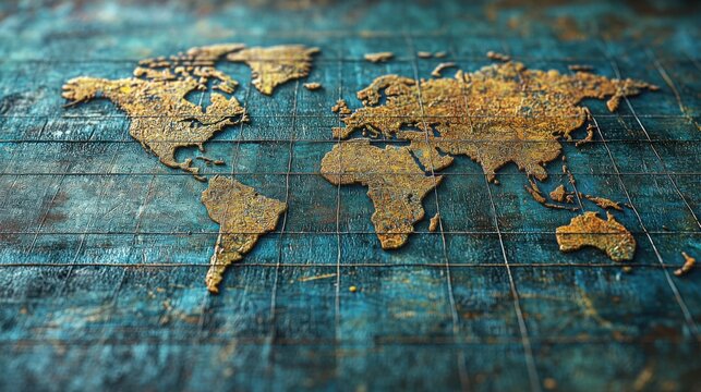 World map displayed on a wooden table symbolizing the use of a crypto arbitrage tool for global digital currency trading