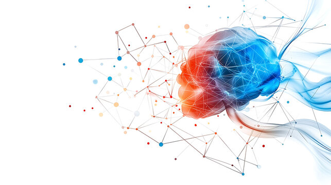 Innovative cognitive science event showcasing neural connections virtual space digital art futuristic environment abstract concept