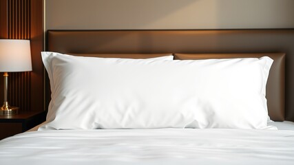 Luxurious Hotel Pillowcase Mockup - Elegant Bedding Design