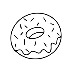 simple donut outline drawing