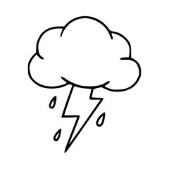 stormy weather icon illustration