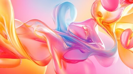 Abstract fluid forms in vibrant colors (1)