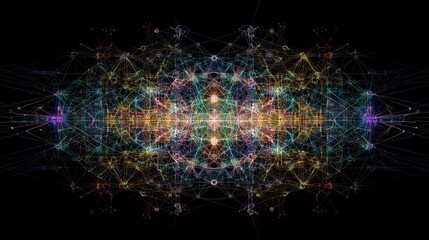 Obraz premium Abstract Neural Network Grid