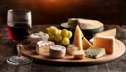 チーズのおつまみとワイン