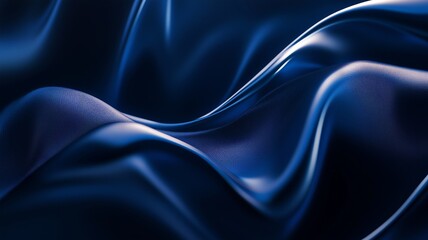 Obraz premium A simple, deep blue background with smooth, light-reflecting textures