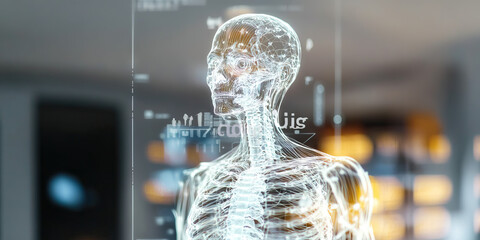 Digital Human Torso and Head Anatomical Model with Overlayed Data