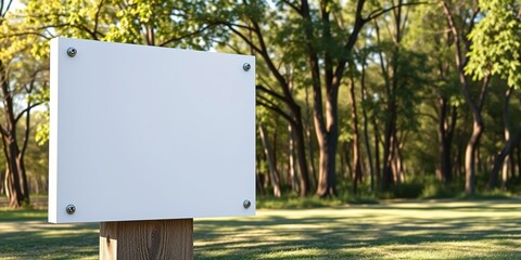 Nature Reserve Placard Mockup - Peaceful Setting