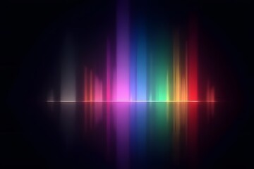 Vibrant Abstract Waves of Light and Color on a Dark Background