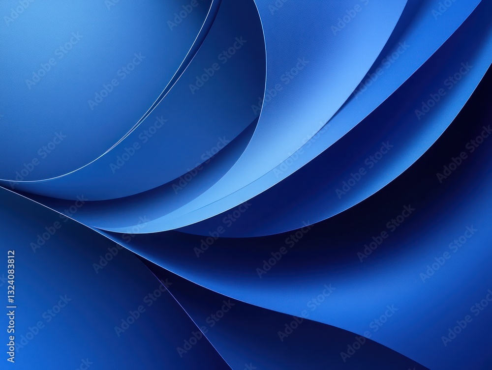 Aufkleber abstract blue waves creating a serene and fluid background design