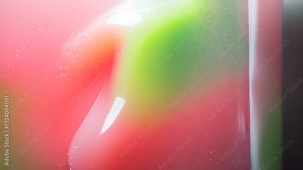 Poster colorful abstract fluid forms display vibrant gradients and reflections of light