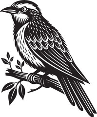 Fototapeta premium Lilac breasted Roller silhouette vector design