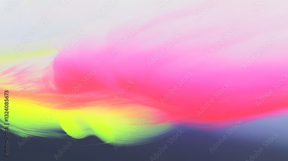Poster abstract blurred colors blend across a gradient background surface