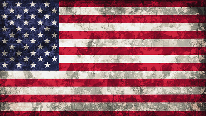 Fototapeta premium 4TH of July Happy Independence Day. Waving flag of USA art illustration design