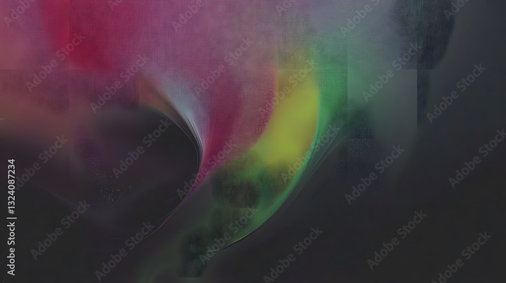 Poster an abstract artistic composition featuring color gradients and soft lines
