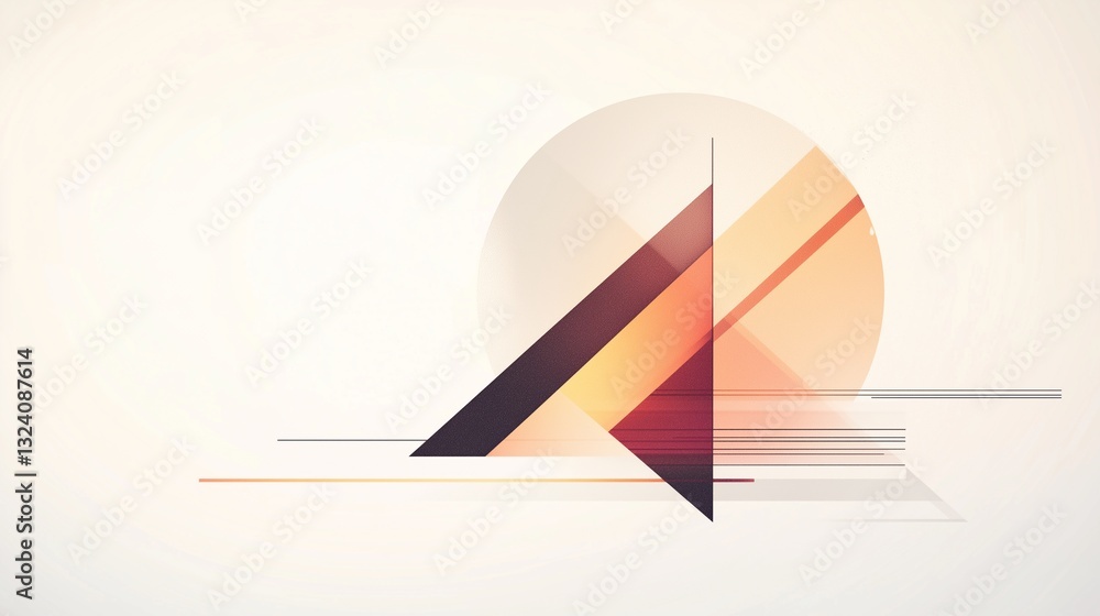 Poster a modern abstract eid background with overlapping translucent geometric shapes in warm golden hues, 