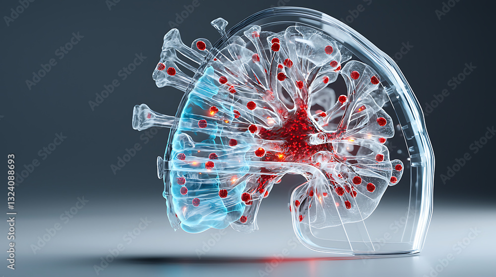 Poster innovative visualization of the human brain's neural activity digital art science abstract close-up 