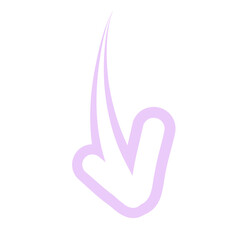 Arrow Doodle Pastel Colorful Brush Outline Cute Hand Drawn Shape