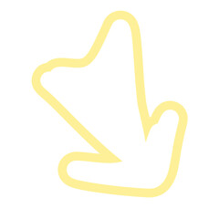 Arrow Doodle Pastel Colorful Brush Outline Cute Hand Drawn Shape